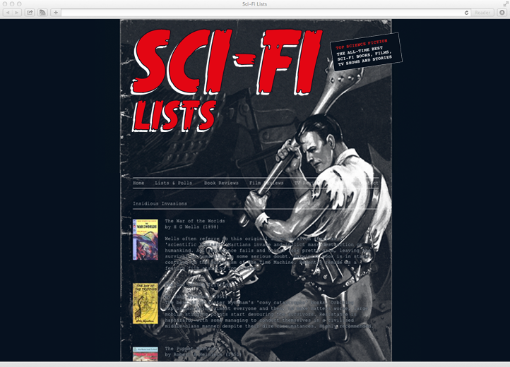 SCI-FI WEBSITE REDESIGN 4